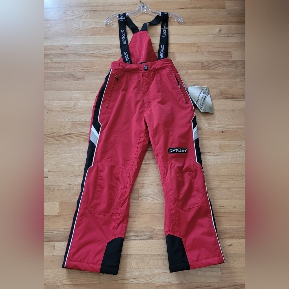 VINTAGE NWT SPYDER BIB SKI PANTS CORE COLLECTION 2004 RED SMALL